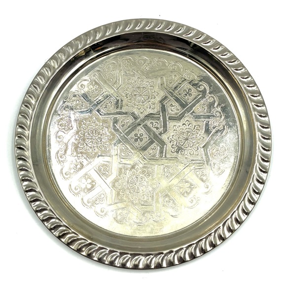 Elegant Silver Teapot and Tray Set - Picture 5 of 6